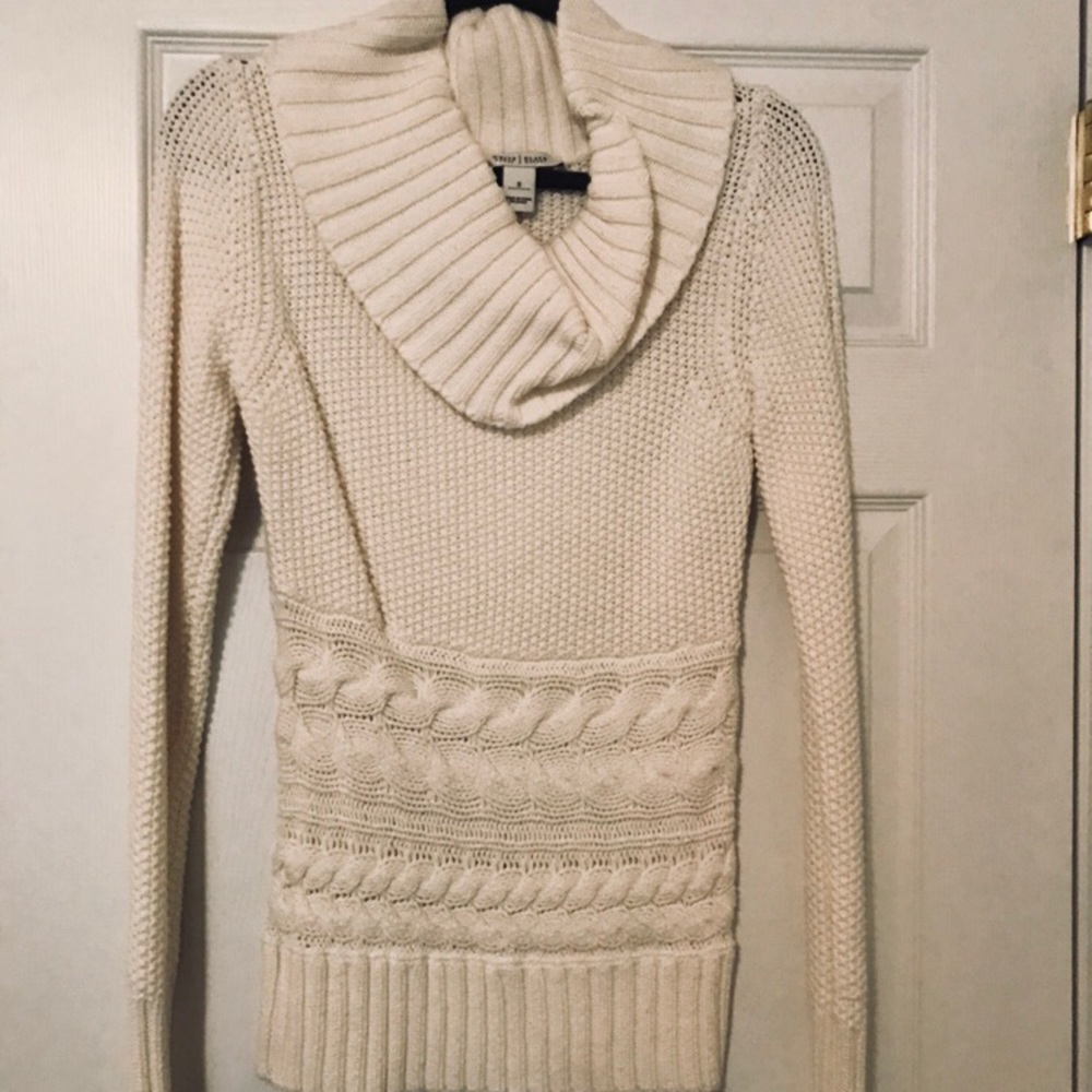 WHBM Cowl Neck Sweater Tunic